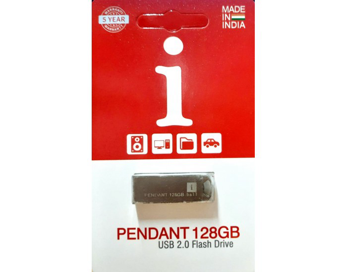 IBALL PENDRIVE 128GB 2.0 METAL PENDANT